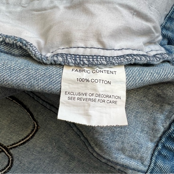 Love Club GXG Girls By Girls Medium Denim Jean Jacket Embroidered - Picture 8 of 16